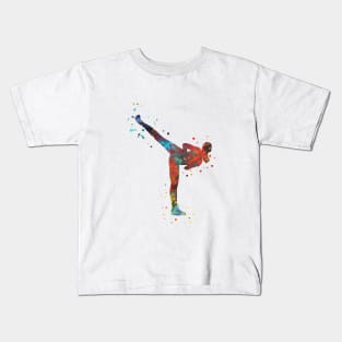 Lady muay thai boxing Kids T-Shirt